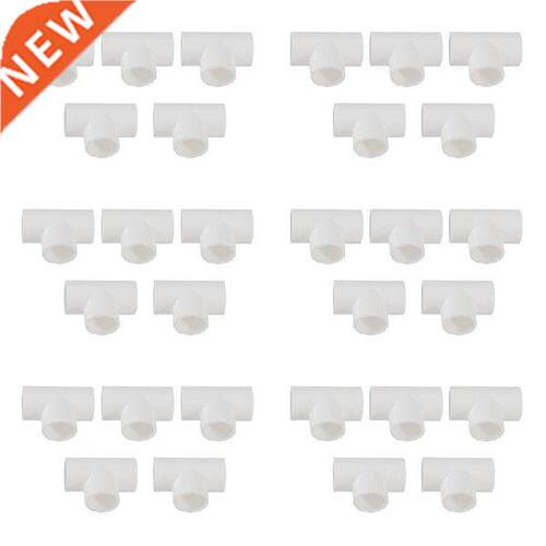 20Mm PVC Tee 3 Way Water Pipe Tube Adapter Connectors White