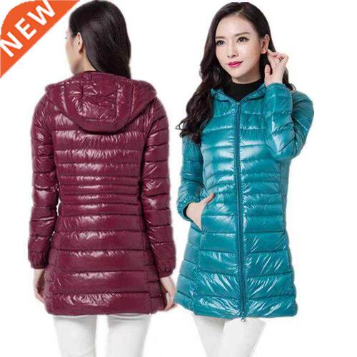 Down Jacket Women Autumn Warm Jackets Women's Long Light