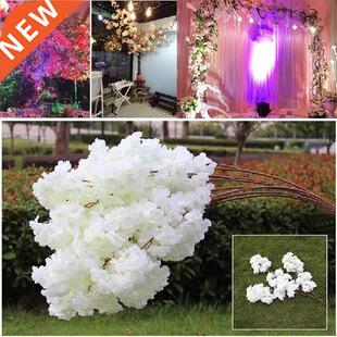 90 Silk Hydrangea Cherry Blossoms Fake Flower White