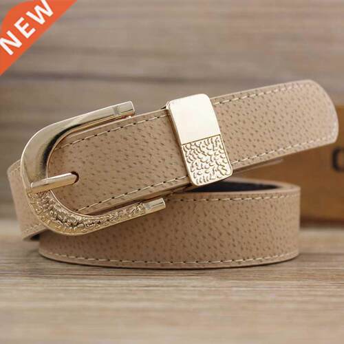 Belt for Women Pig skin texture Jeans Metal Buckle Casual Al