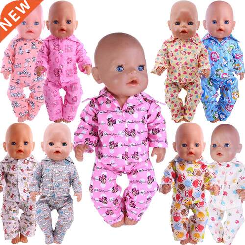 Doll Clothes Cartoon Pajamas For 18 Inch American Doll Girl