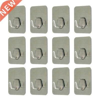 12 Pcs Kitchen Adhesive Wall Hooks Washcloth Hook Multifunct