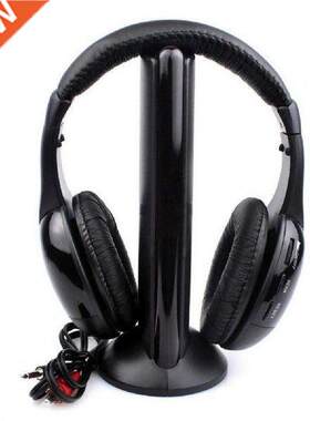 Wireless Headset Over Ear FM Radio PC TV Headphone