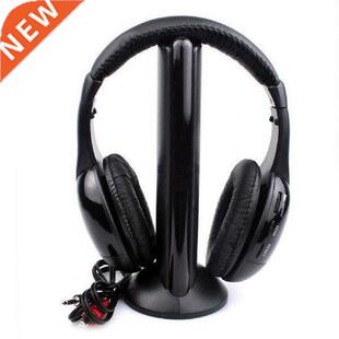 Wireless Headset Over Ear FM Radio PC TV Headphone
