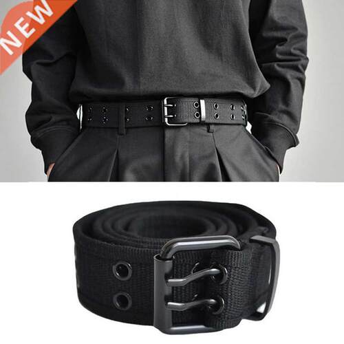 New Nylon Eyelet Pin Buckle Belt For Men Khaki Black Army Be