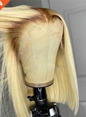 Ombre Blonde Bob Wig Human Hair Short Bob 613 Wig Lace Part