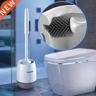 Toilet Brush Long Handle Soft Fur Toilet Cleaning Brush Set