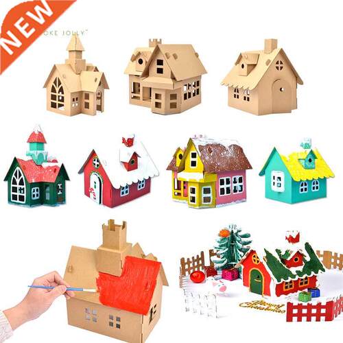 Children Handmade  Painting Christmas Biscuit House Festi