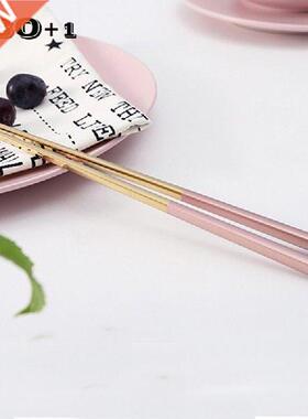 1 pair Pink Gold Silver Chopstick Korean Dinner set