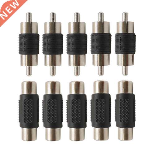 2/5/10Pcs RCA Plug Jack Connector RCA Male to Male Female to