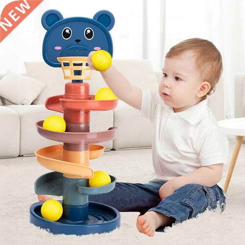 Baby Toys Rolling Ball Pile Tower Early Educational Toy For