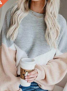 Plus Size Loose Knitted Sweter Women Jumpers Long Sleeve Wo