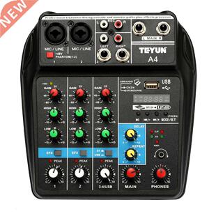 Mini Portable TU04 BT Sound Mixing Console with USB for DJ