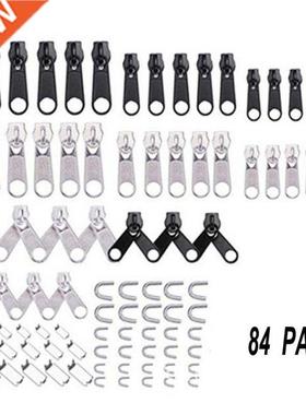 84Pcs/Set Fix Zipper Slider Zipper Head Repair Kit Replaceme