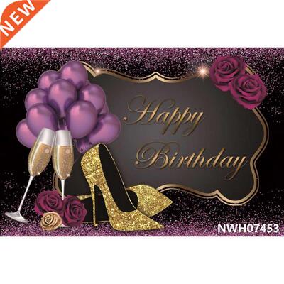 20 0th 40th 50th 60th Birthday Backdrop Golden oon Glitter