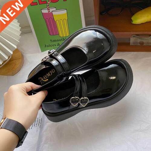 students Lolita Shoes Patent Leather Mary Janes Shoes 2022 N