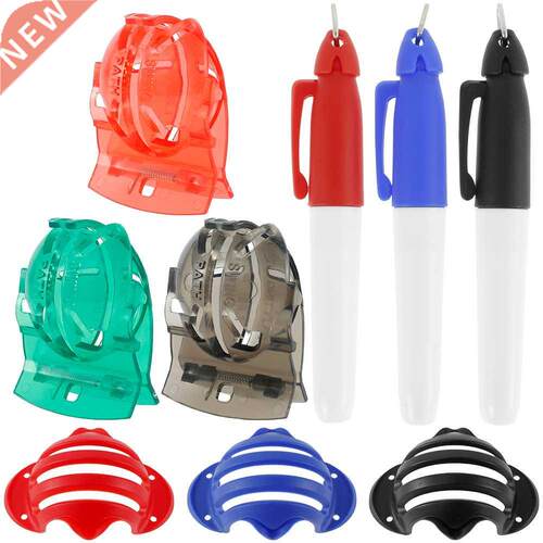 1 Set Golf Ball Marker Tool 3Pcs Golf Marker + 3Pcs Golf Lin