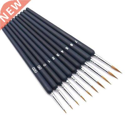 9 pcs Miniature Paint Brush Set Weasel Hair Brush Fine