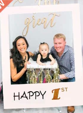 1Pcs Party Paper Frame Camer Props Happy Birthday