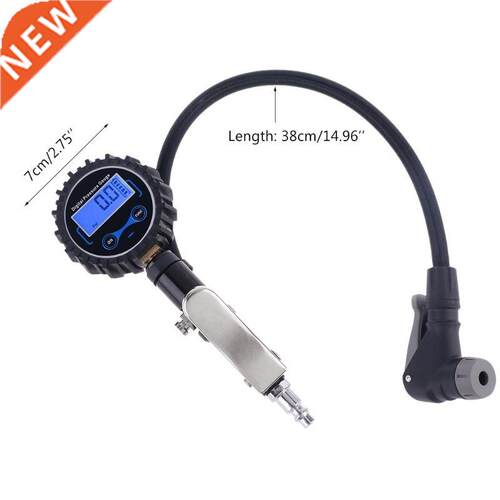 Digital Tire Inflator Pressure Gauge 200 PSI Air Chuck Heavy