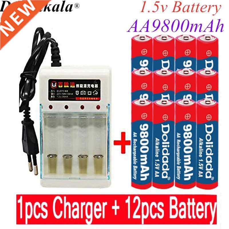 2020 lot Brand AA rechargeable battery 9800mah 1.5V New Alka