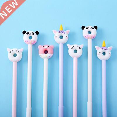 4pcs Cute Donuts Pen Ballpoint 0.5mm Black Color Gel Ink Pe