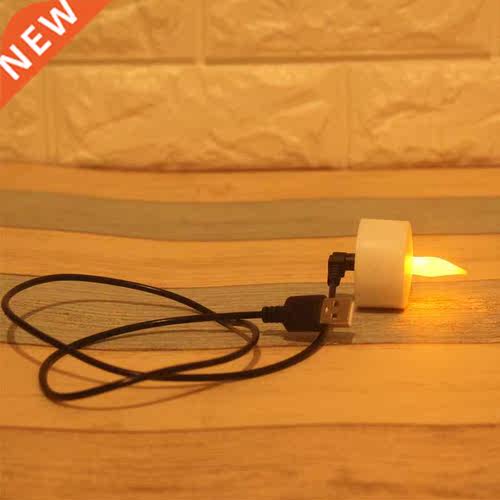 US Charge,One Piece Yellow Light LED Rechargeale Fleless
