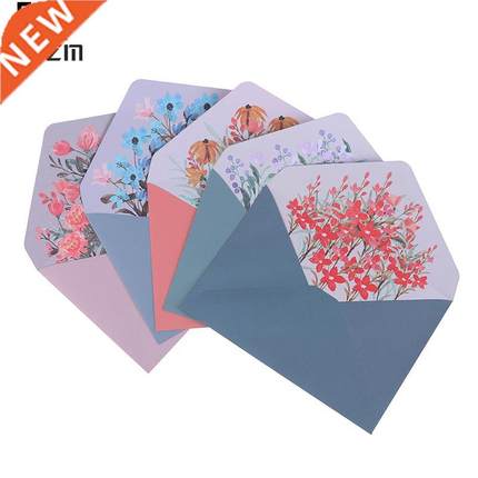 6pcs Printed Flowers Envelope Set Kawaii Stationery Wedding
