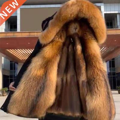2022 Winter Men Down Coat Fox Fur Men Coat Jacket