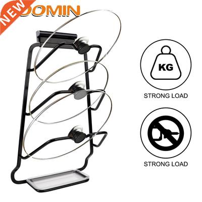 HOOMIN Aluminum Pot Lid Rack Kitchen Organizer Drying Stand
