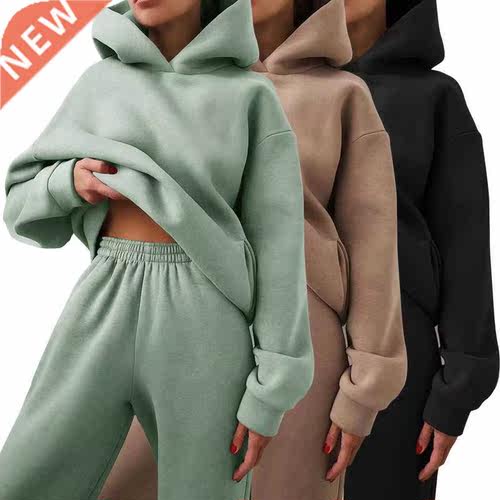 Women's Tracksuit Suit Autumn Fashion Warm Hoodie Sweatshirt