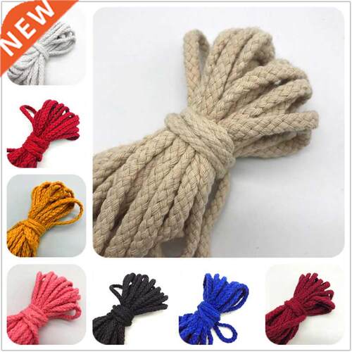 5yards 6mm Cotton Rope Craft Decorative Twisted Cord Rope Fo