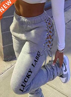 Women Fashion Casual Solid Pants Women Trousers Sports Pants