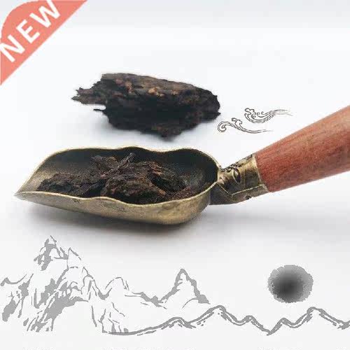 1Pcs Wood/Copper Rosewood Tea Spoon For Household Bronze