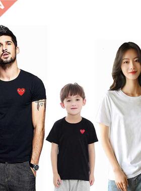 Parent-child T-shirt Summer Cartoon Embroidery Cotton Adult