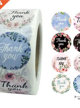 50-500pcs 8 styles Thank You Sticker for Seal Labels Round F