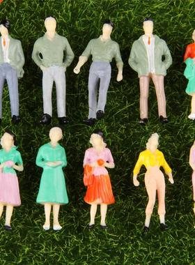 10cs/lot 1:50 Scale Model Multicolo Miniatue Figues Ach