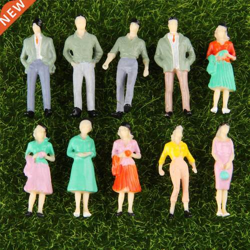 10cs/lot 1:50 Scale Model Multicolo Miniatue Figues Ach