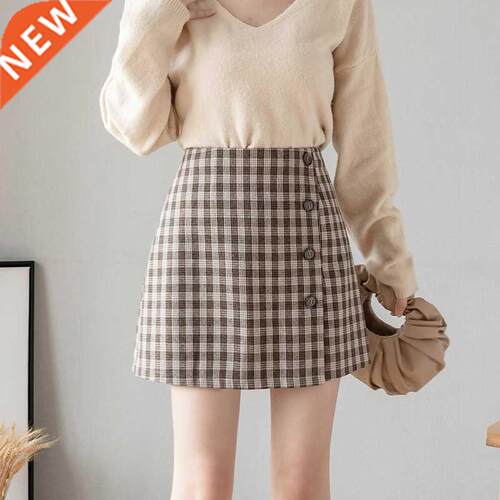 Half-skirt women's retro high waist temperament short skirt