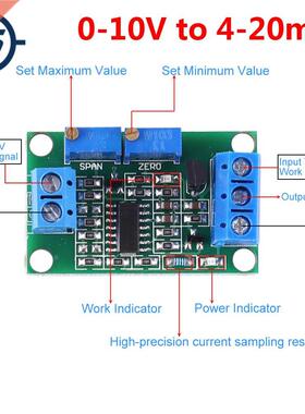 DC 0-10V to 4-20mA Non-Isolated Voltage to Current Converter