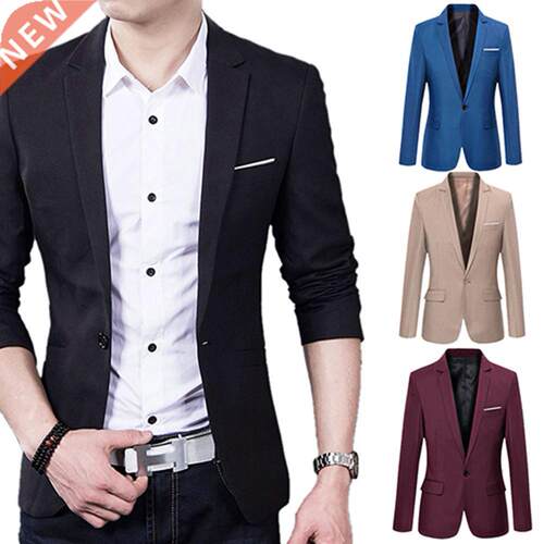 Business Blazer suit jacket Men Fashion Slim Wedding Set Br