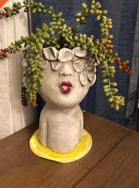 Unque Sculpture Vase Human S Plant Pot Abstract