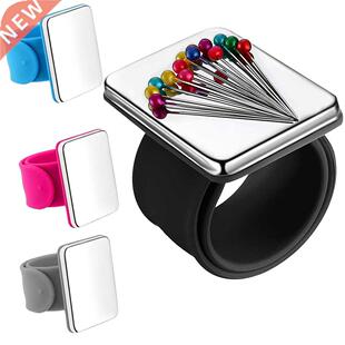 Magnetic Sewing PinCushion Silicone Wrist Needle Pad Safe Br