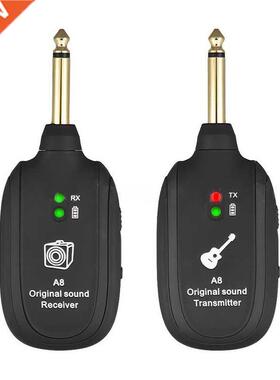UHF Guitar Wireless System Transmitter Receiver Built-in Rec
