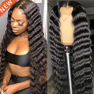 30 32 inch Deep Wave 13x4 HD Lace Frontal Wig Human Hair Wig