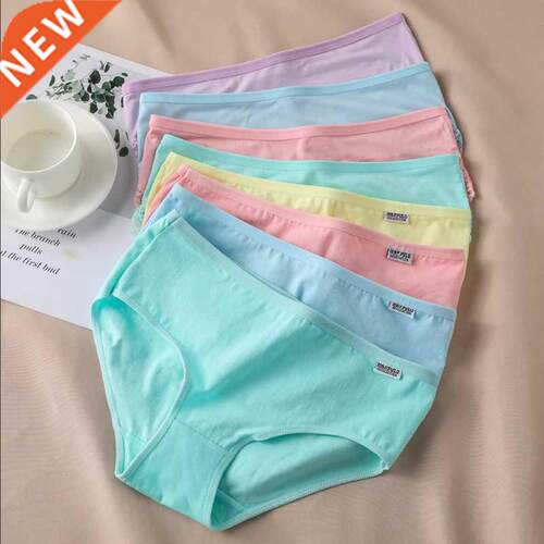 3Pcs/Set Candy Color Underwear Womens Comfortable High-quali