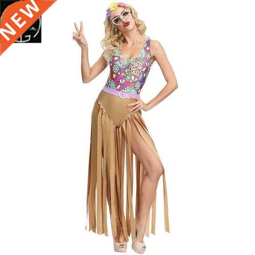 Latino hip-hop singer floral tassar disco DISCO dance jumpsu