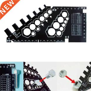 Metric/inch Bolt Nut Gauge Square Ruler Protractor ABS Plas