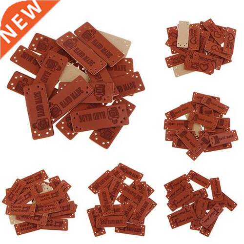 20pcs/Pack Leather Handmade Label Tags DIY Sew Clothes