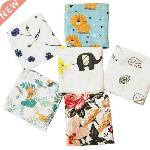 60*60cm Newborn Organic Cotton Bamboo Baby Blanket Muslin Sw